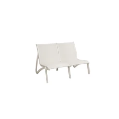 Le moins cher 🌟 Canapé Conversationnel Blanc Glacier Toile Blanche Sunset Grosfillex 🔥