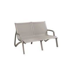 Tout neuf ⌛ Canapé Conversationnel Gris Platinium Toile Grise Sunset Grosfillex 👍