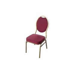 Sortie 💯 Chaise Empilable Dorée avec Assise Bordeaux Matignon Lyrose 🥰