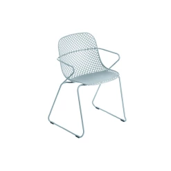 Grosses soldes 👏 Chaise en Acier avec Assise Résine Bleu Ether Ramatuelle 73’ Grosfillex 😍