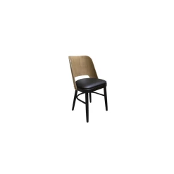 Budget 👍 Chaise en Bois Wengé et Noire Twist Ezax ✨