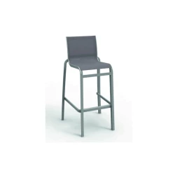 Tout neuf ✨ Chaise Haute Gris Platinium et Toile Grise Sunset Grosfillex 💯