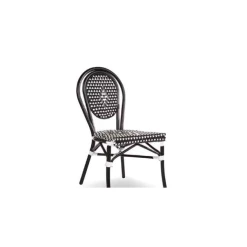 Grosses soldes 💯 Chaise Tressée Bamboo Noir et Blanc Lyrose ✨