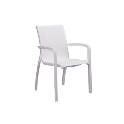 Remise 💯 Fauteuil d'extérieur Blanc Glacier et Toile Blanche Sunset Grosfillex 🔥