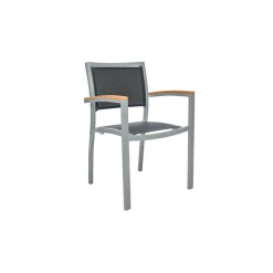 Vente flash 🎁 Fauteuil en Aluminium Laqué Monaco Anthracite Ezpeleta 🌟