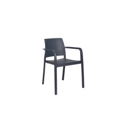 Promo 🎉 Fauteuil en Polypropylène Dock Anthracite Ezpeleta 🛒