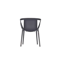 Sortie 🔥 Fauteuil en Polypropylène effet Chevrons Hop Anthracite Ezpeleta 👍