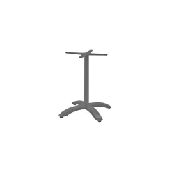 Budget ⌛ Pied de Table Base 4 Branches en Métal Gris Aluminium Athena Lyrose 🤩