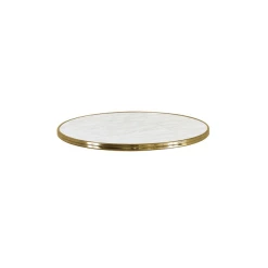 Les meilleures critiques de 👏 Plateau de Table Ø60 cm Marbre Blanc Cerclage Laiton Cerclé Topalit 🛒