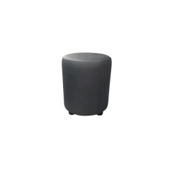 Meilleure affaire ❤️ Pouf Rond en Tissu Gris Lisbonne 2imahl ❤️