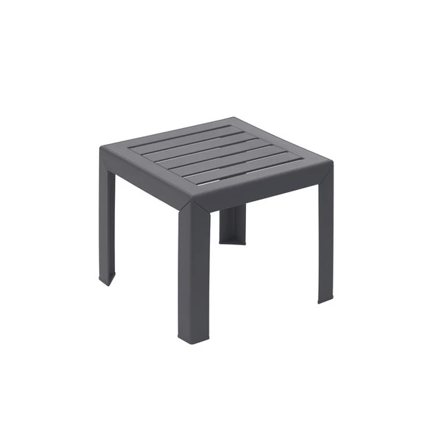 Promo ???? Table Basse en Résine 40 x 40 cm Anthracite Miami Grosfillex ???? 3 Promo ???? Table Basse en Résine 40 x 40 cm Anthracite Miami Grosfillex ????