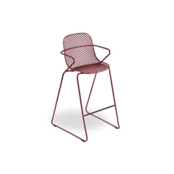 De gros 🤩 Tabouret en Acier avec Assise Résine Rouge Bossa Nova Ramatuelle 73’ Grosfillex 🥰